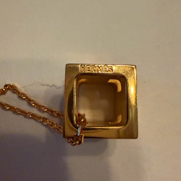 Authentic Cage d'h Hermes Pendant Necklace - Picture 7 of 10